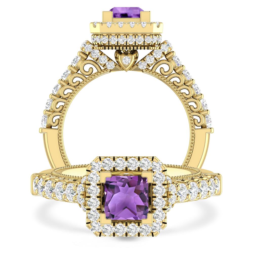 Yellow Gold - Amethyst