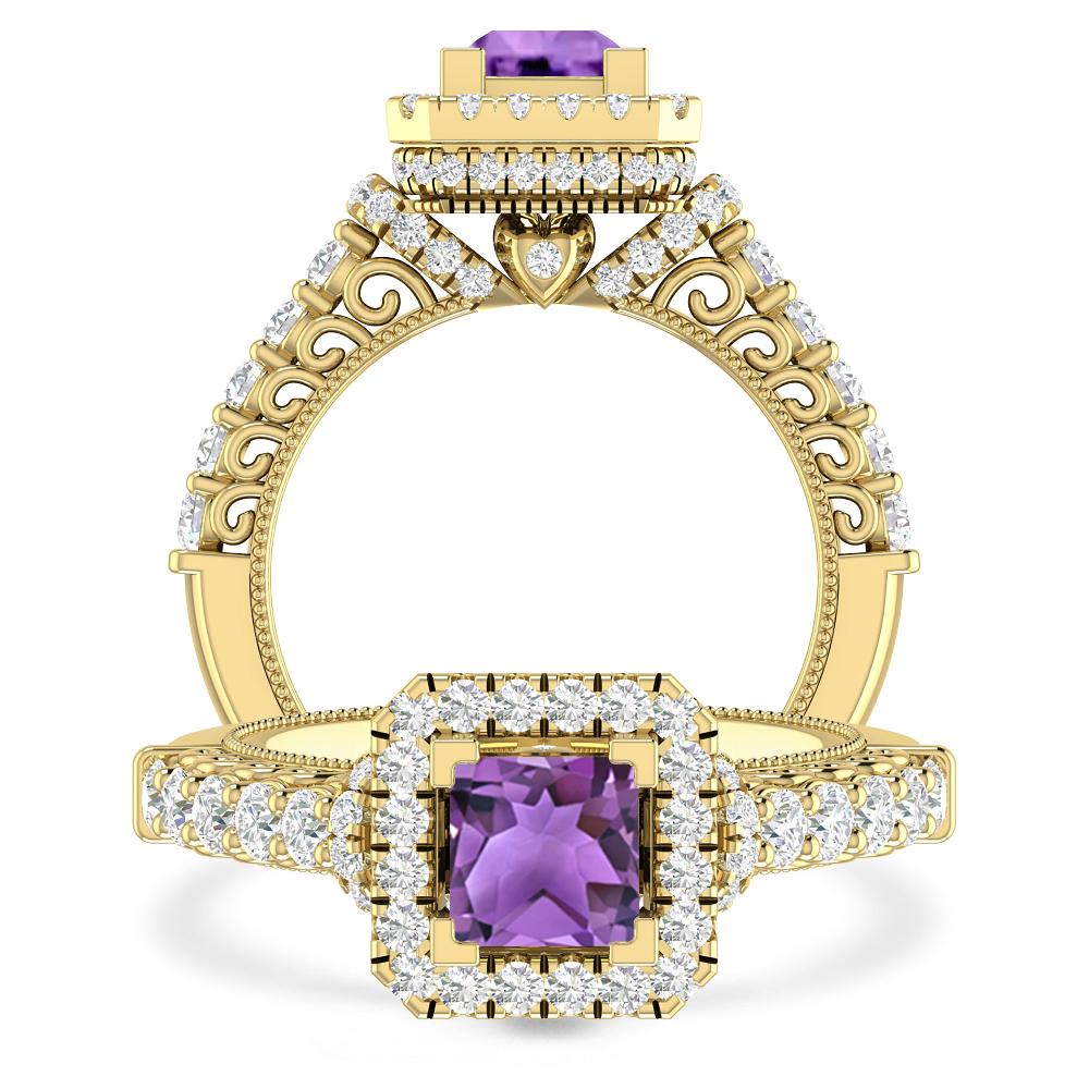 Yellow Gold - Amethyst