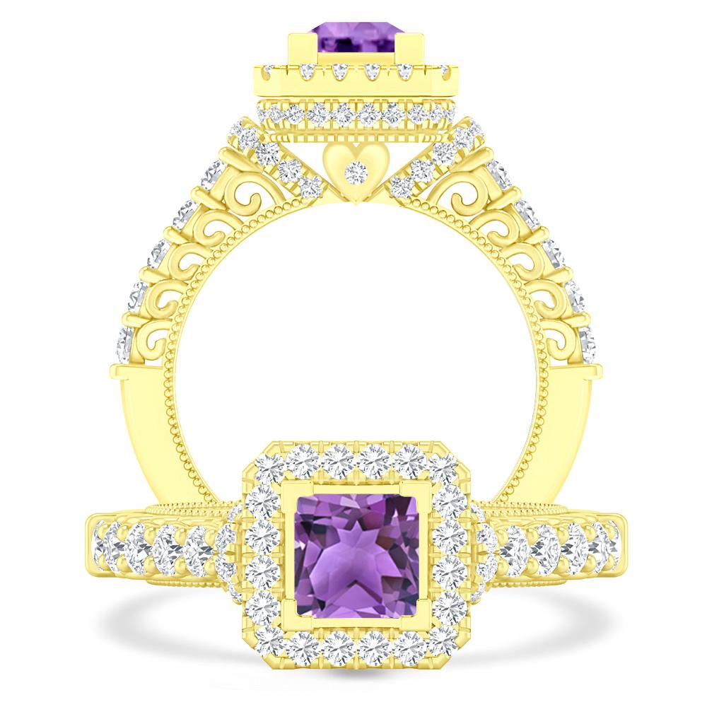 Yellow Gold - Amethyst