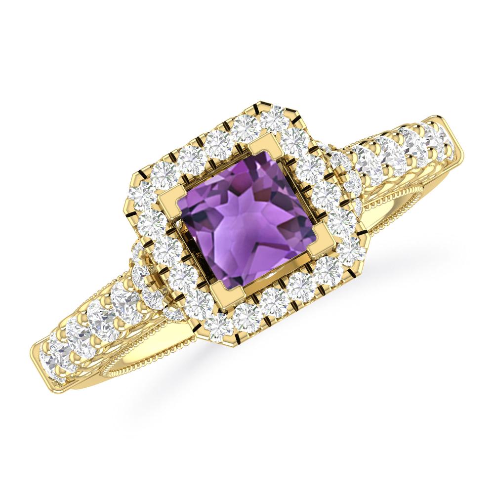 Yellow Gold - Amethyst