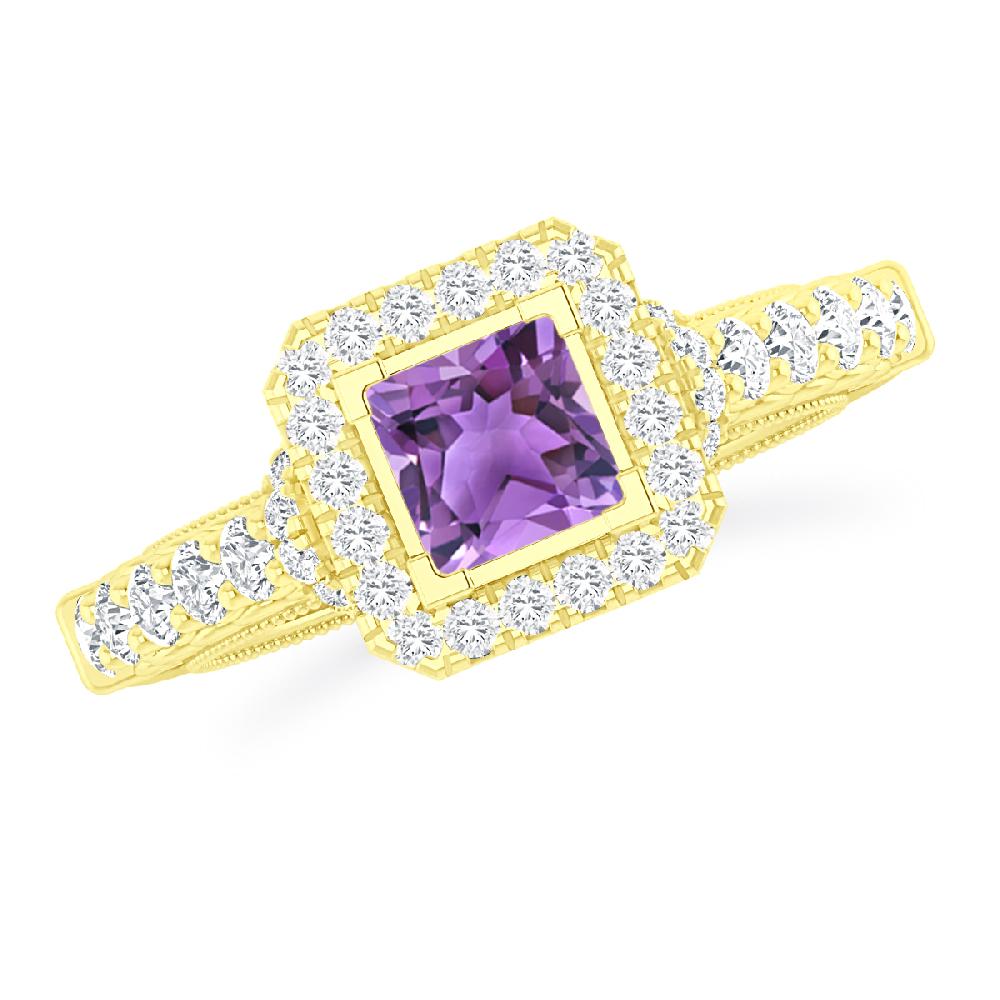 Yellow Gold - Amethyst