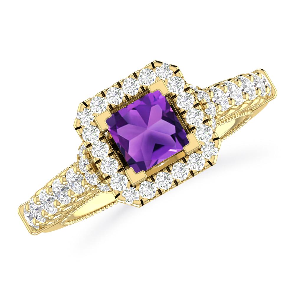 Yellow Gold - Amethyst