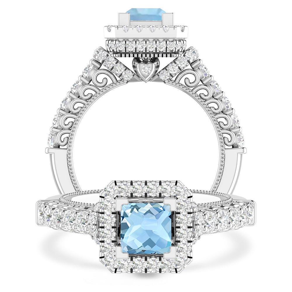 White Gold - Aquamarine