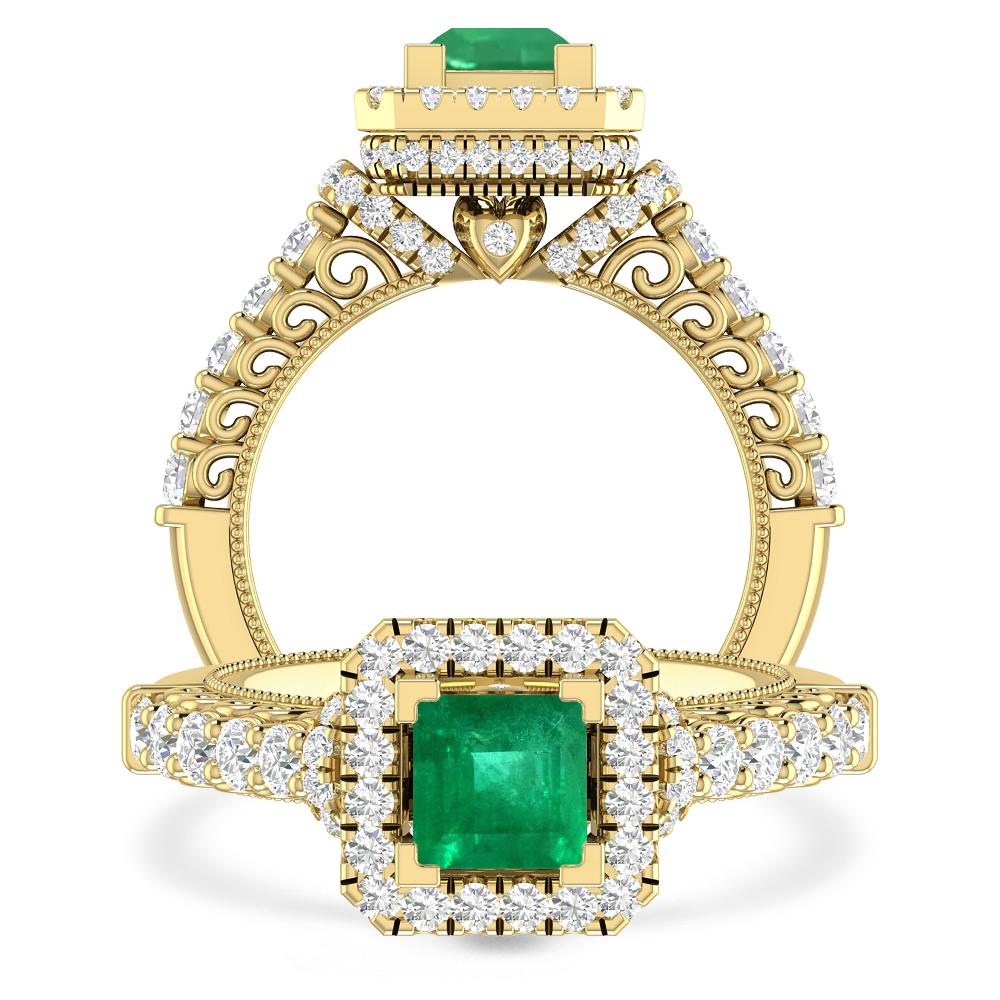 Yellow Gold - Emerald