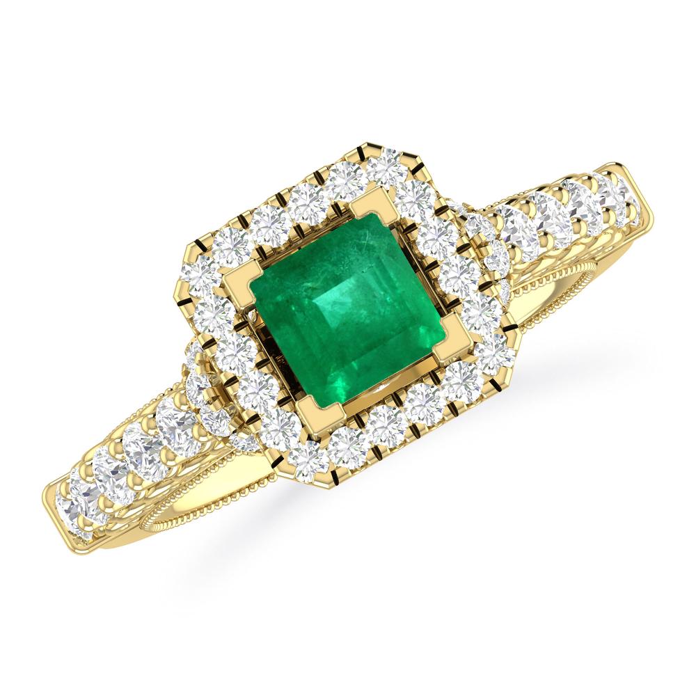 Yellow Gold - Emerald