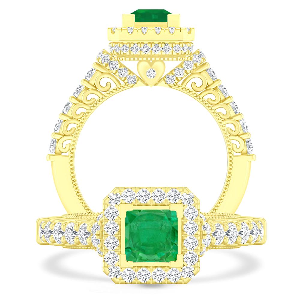 Yellow Gold - Emerald