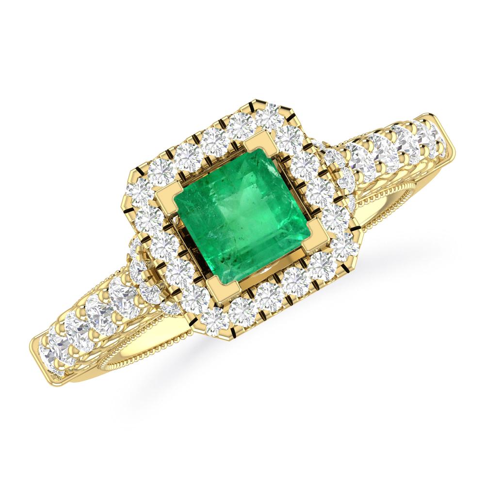 Yellow Gold - Emerald