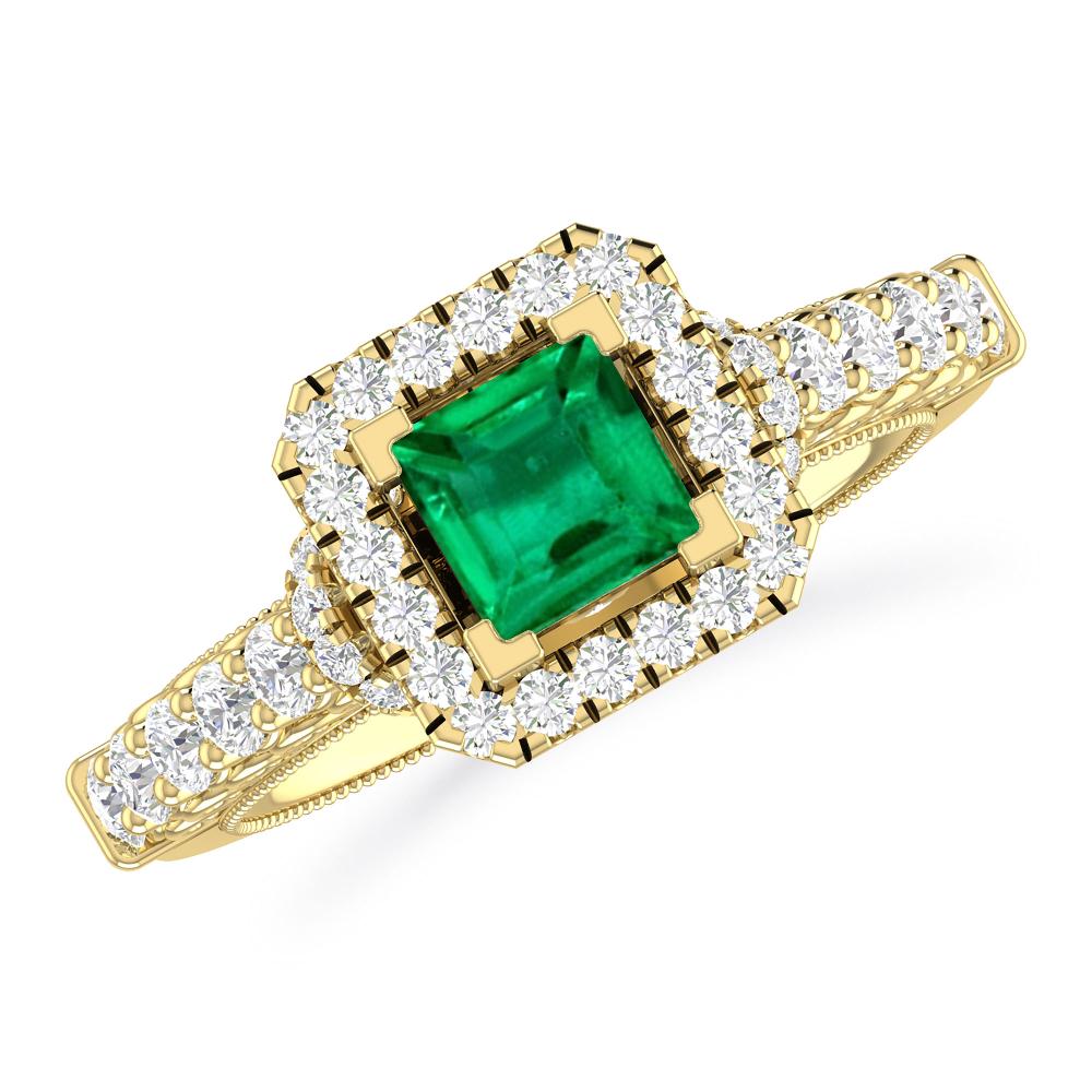 Yellow Gold - Emerald