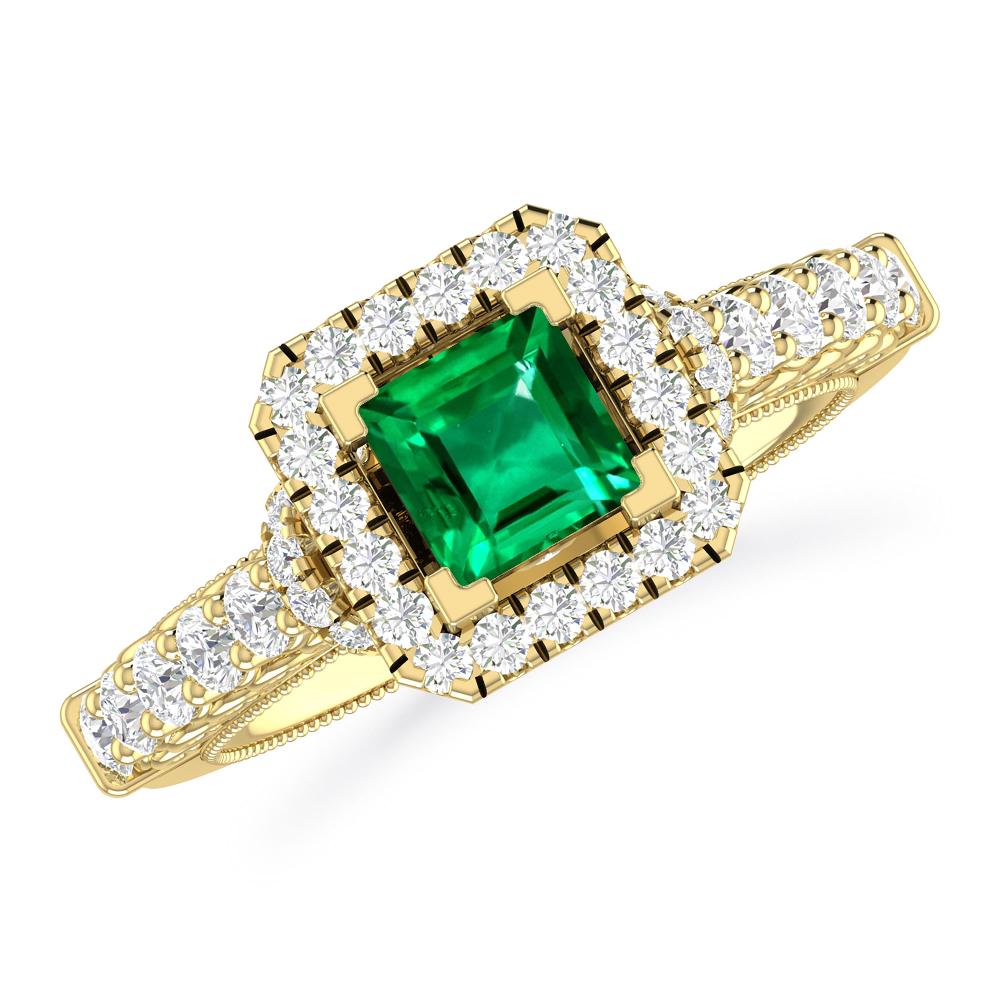 Yellow Gold - Emerald