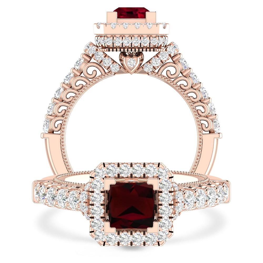 Rose Gold - Garnet