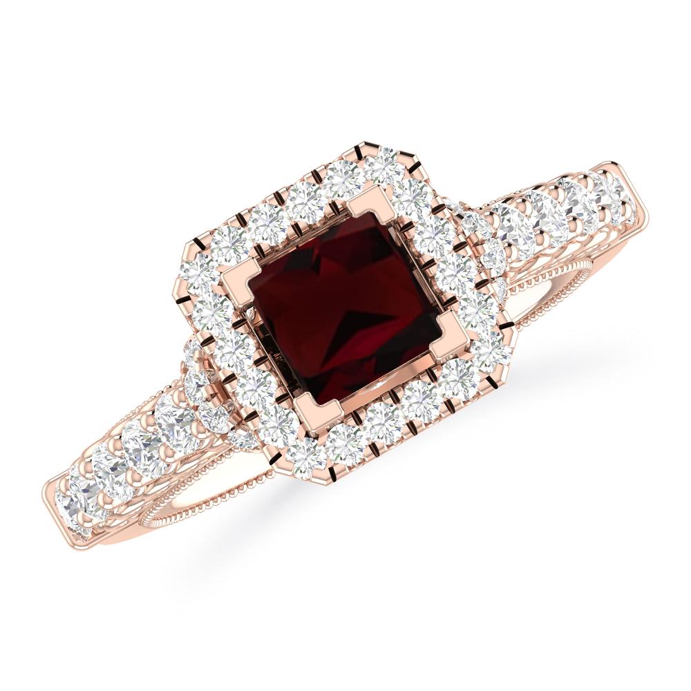 Rose Gold - Garnet