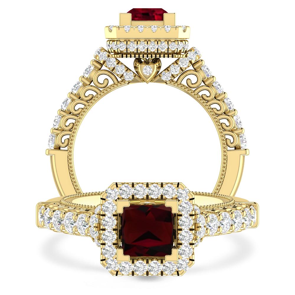 Yellow Gold - Garnet