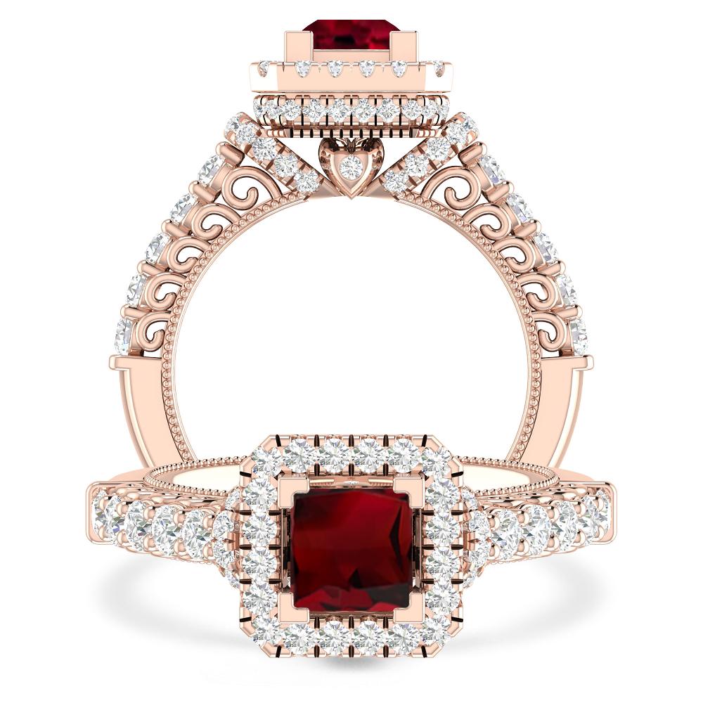 Rose Gold - Garnet