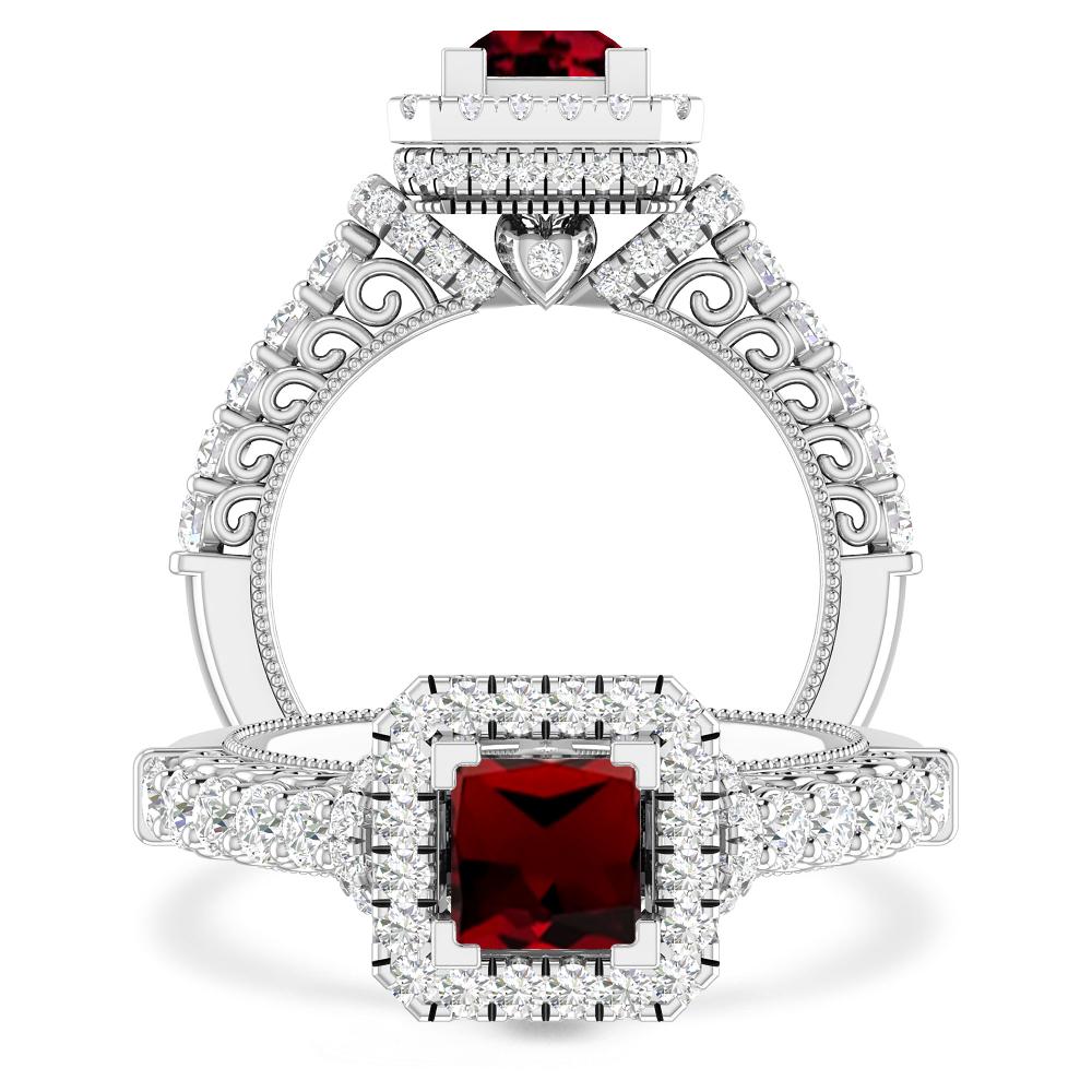 White Gold - Garnet