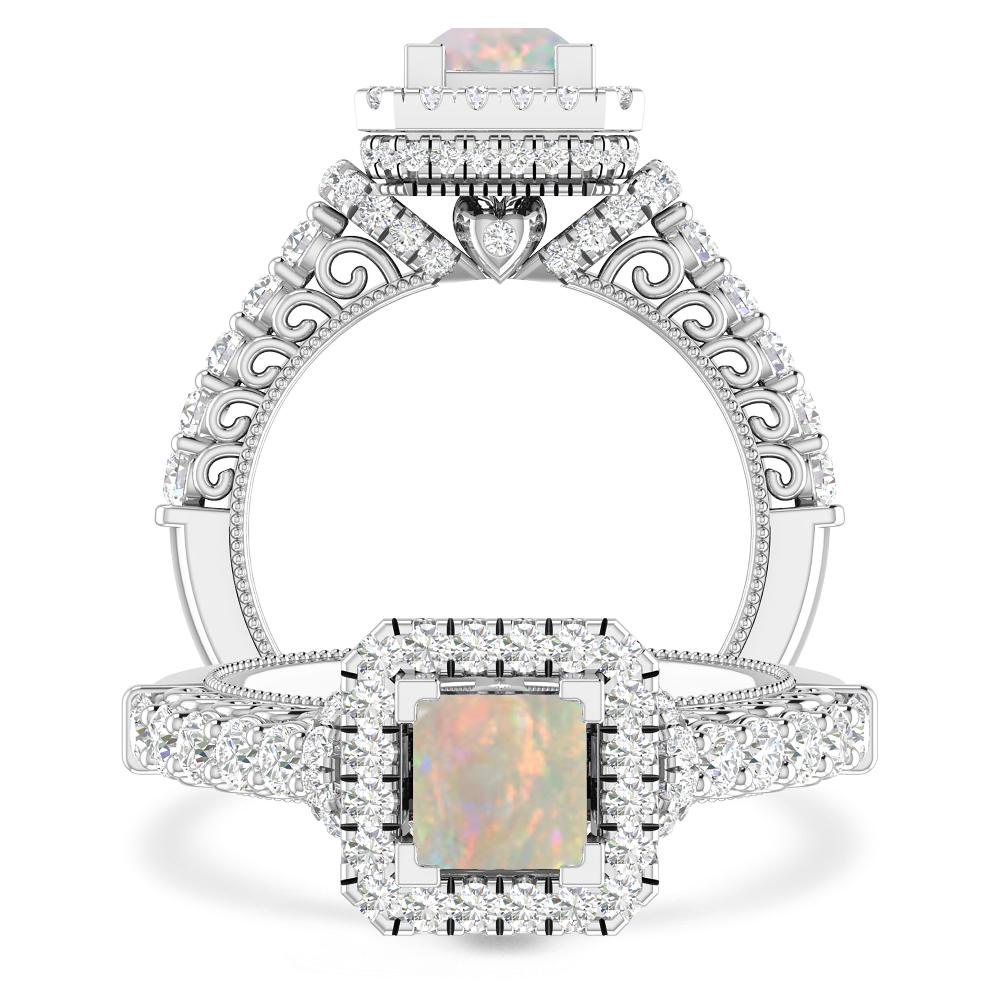 White Gold - Opal