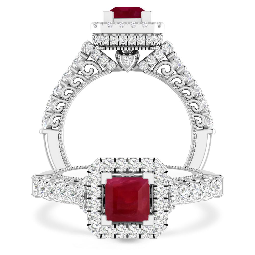 White Gold - Ruby