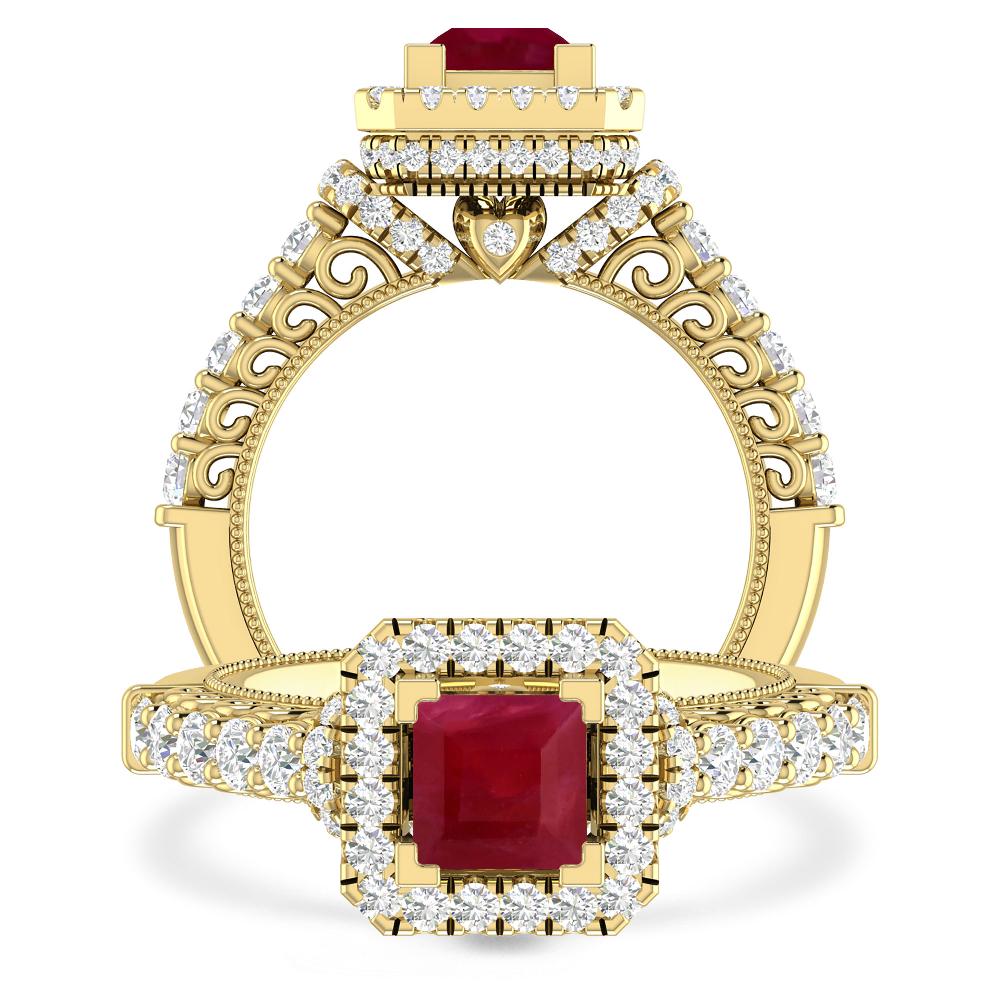 Yellow Gold - Ruby