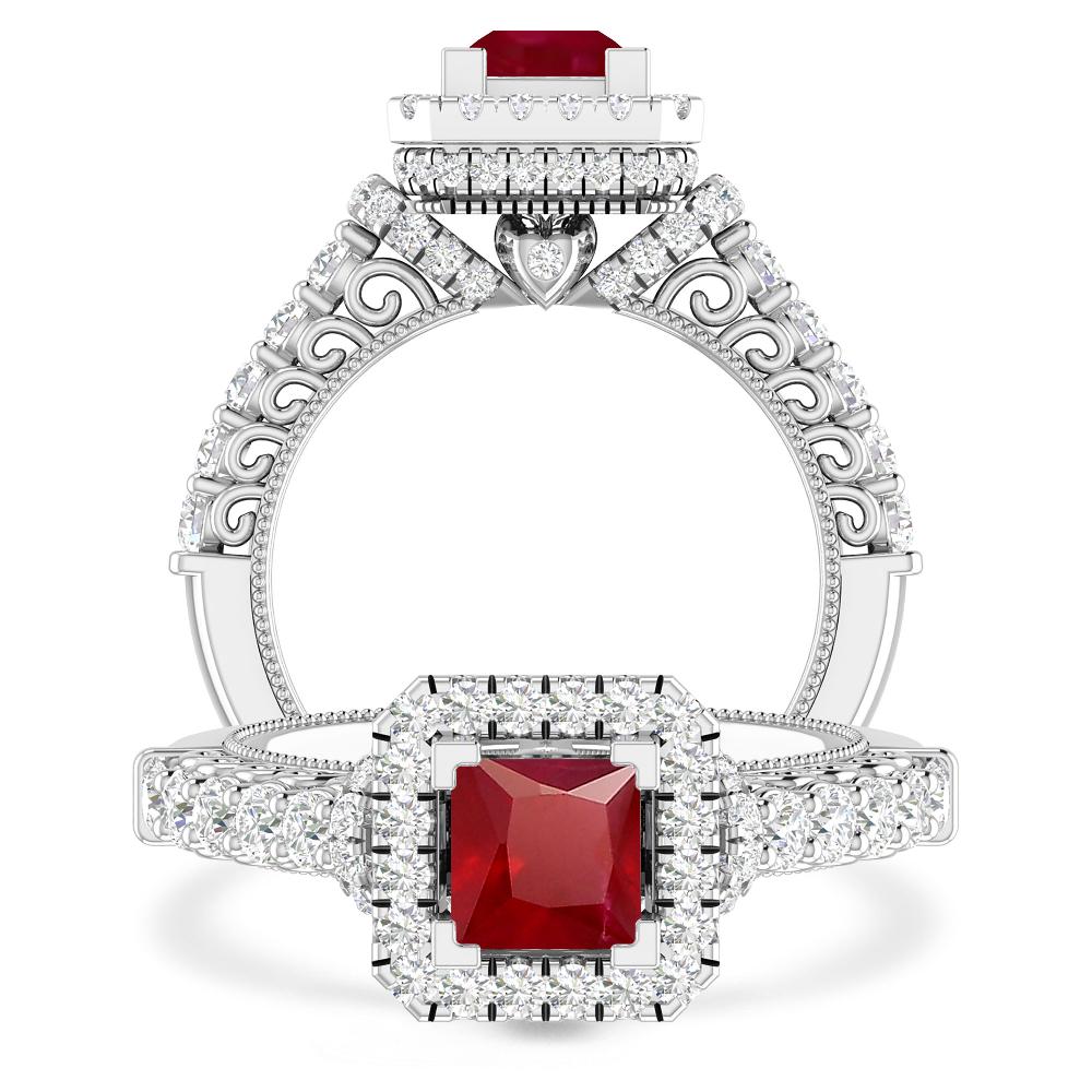 White Gold - Ruby