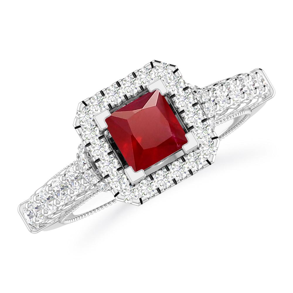 White Gold - Ruby