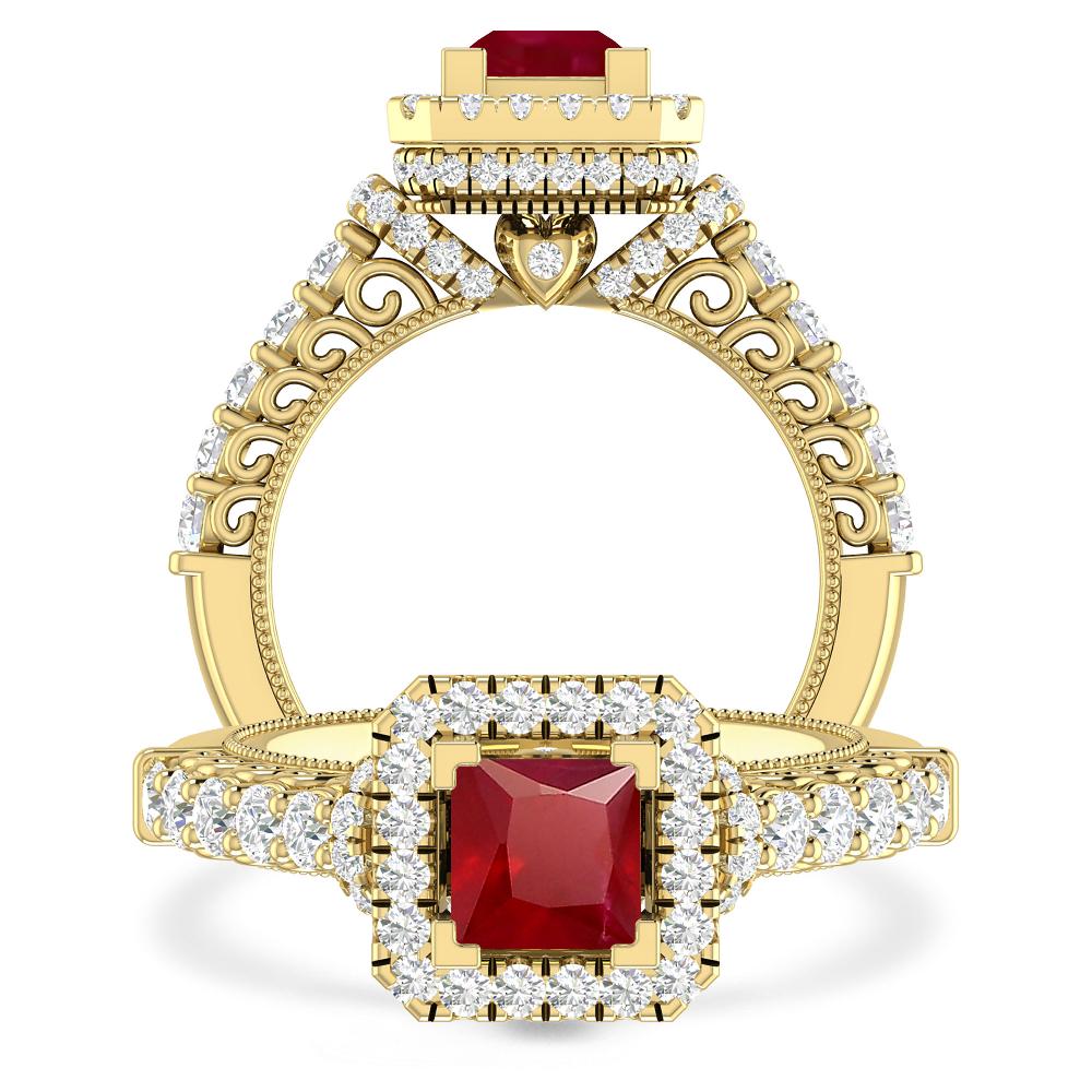 Yellow Gold - Ruby