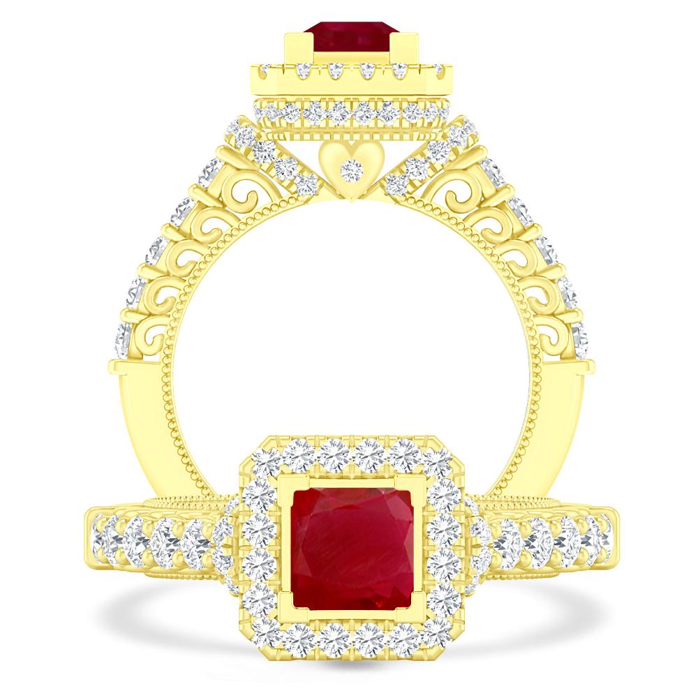 Yellow Gold - Ruby