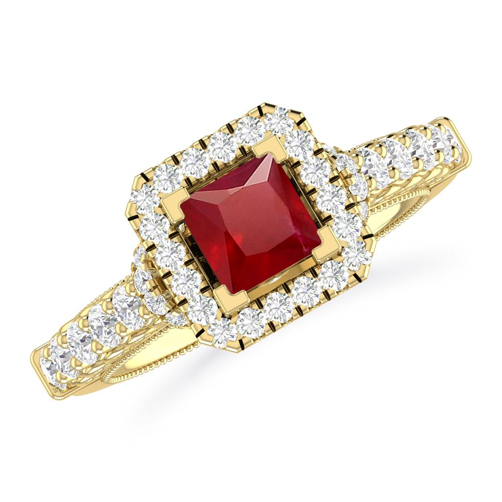 Yellow Gold - Ruby