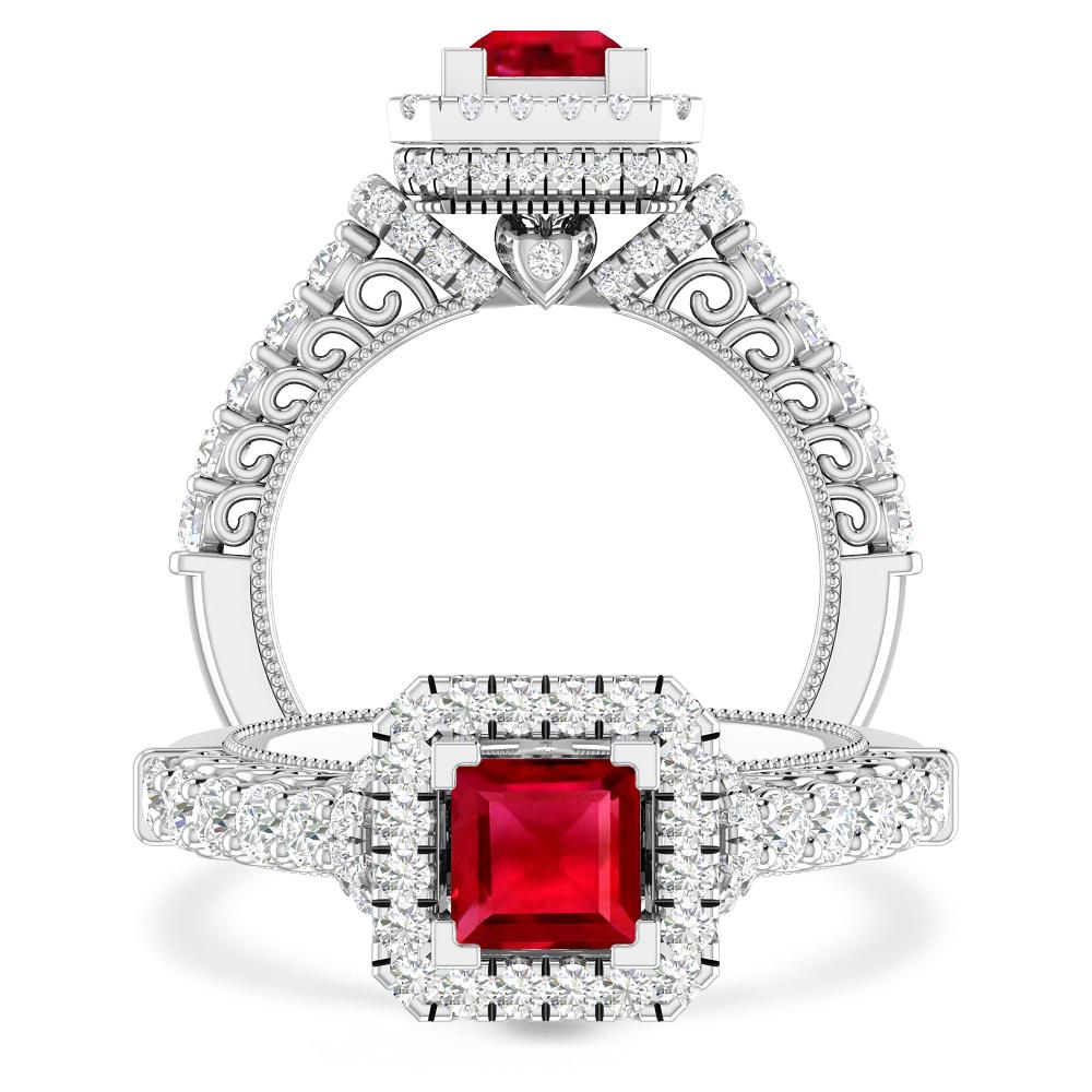 White Gold - Ruby