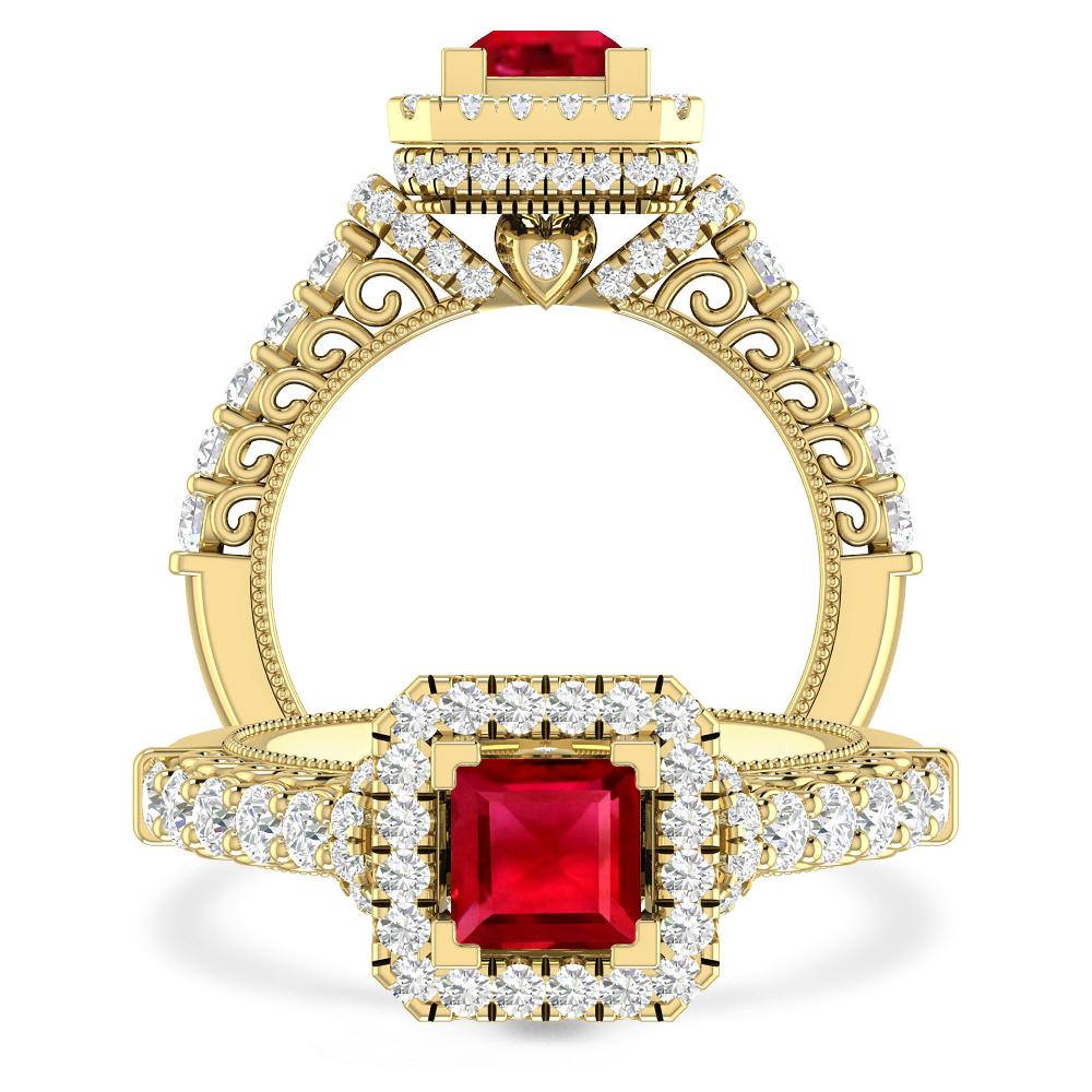 Yellow Gold - Ruby