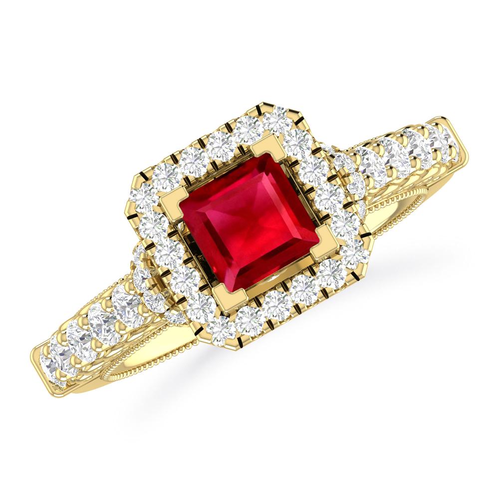 Yellow Gold - Ruby