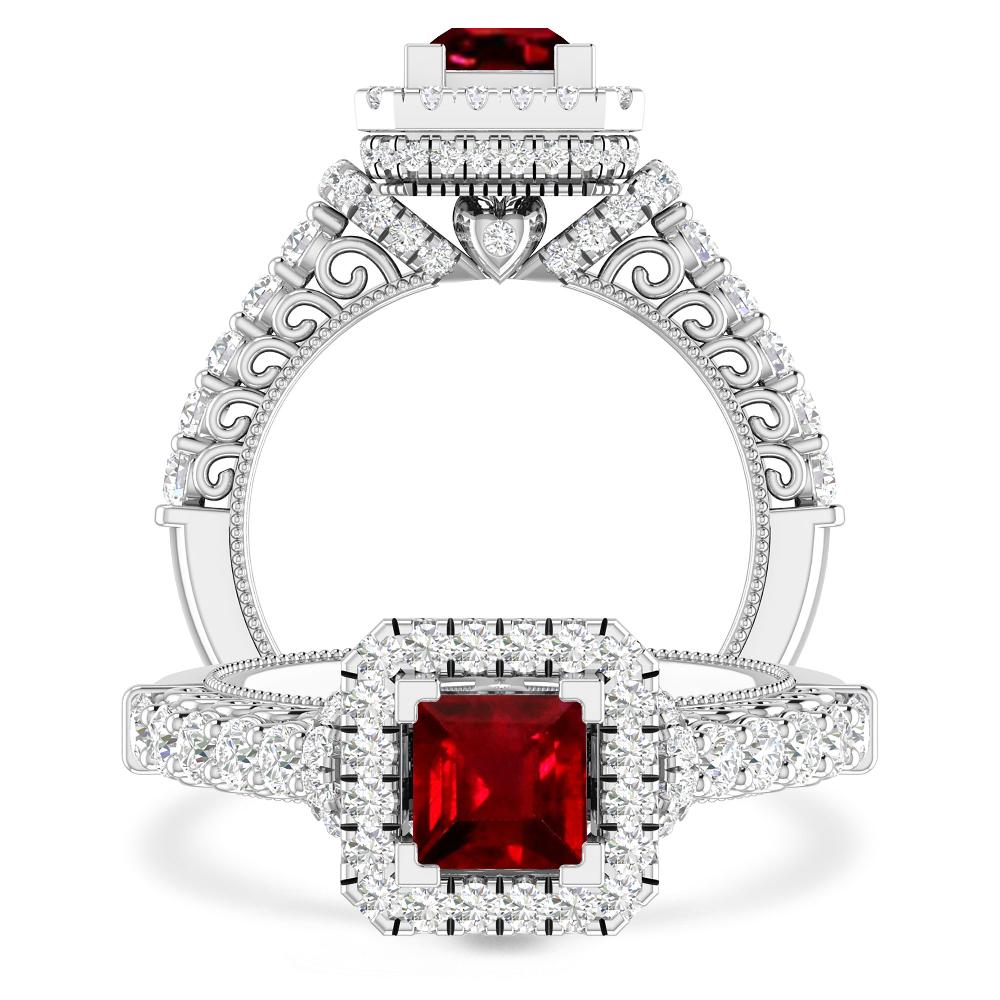 White Gold - Ruby