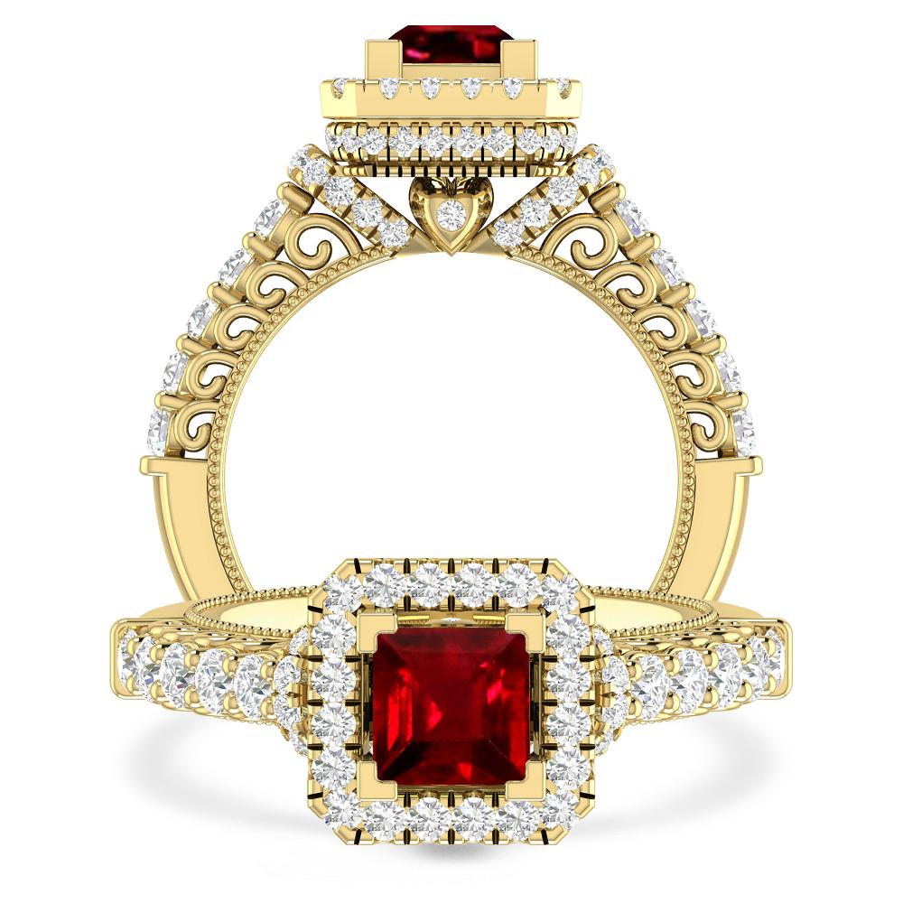 Yellow Gold - Ruby