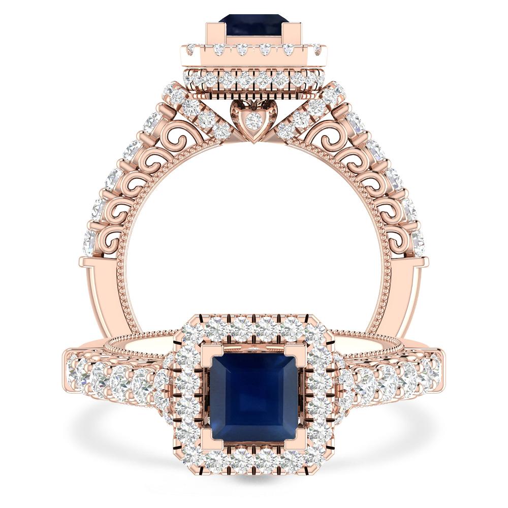 Rose Gold - Sapphire