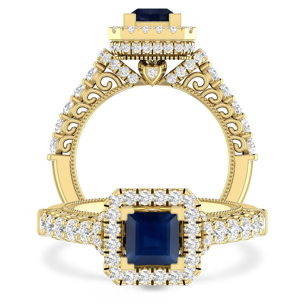 Yellow Gold - Sapphire