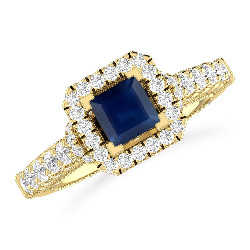 Yellow Gold - Sapphire