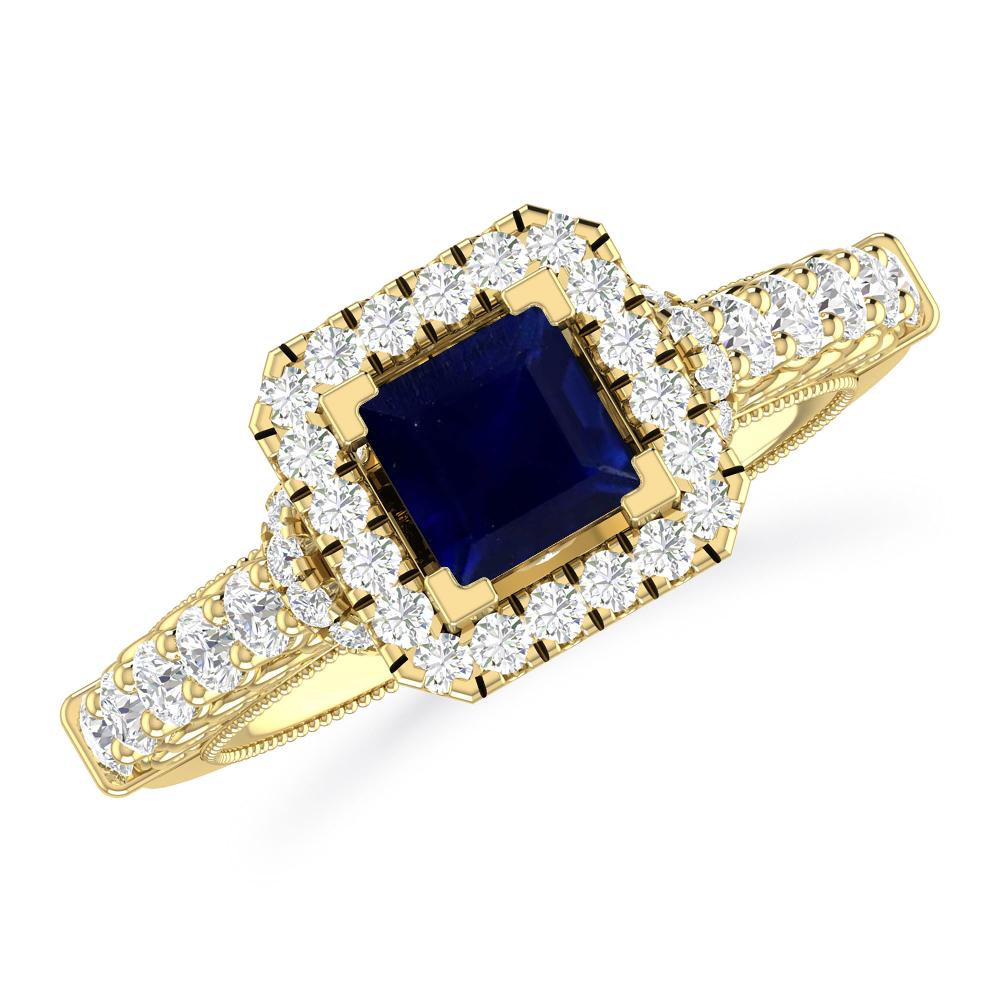 Yellow Gold - Sapphire