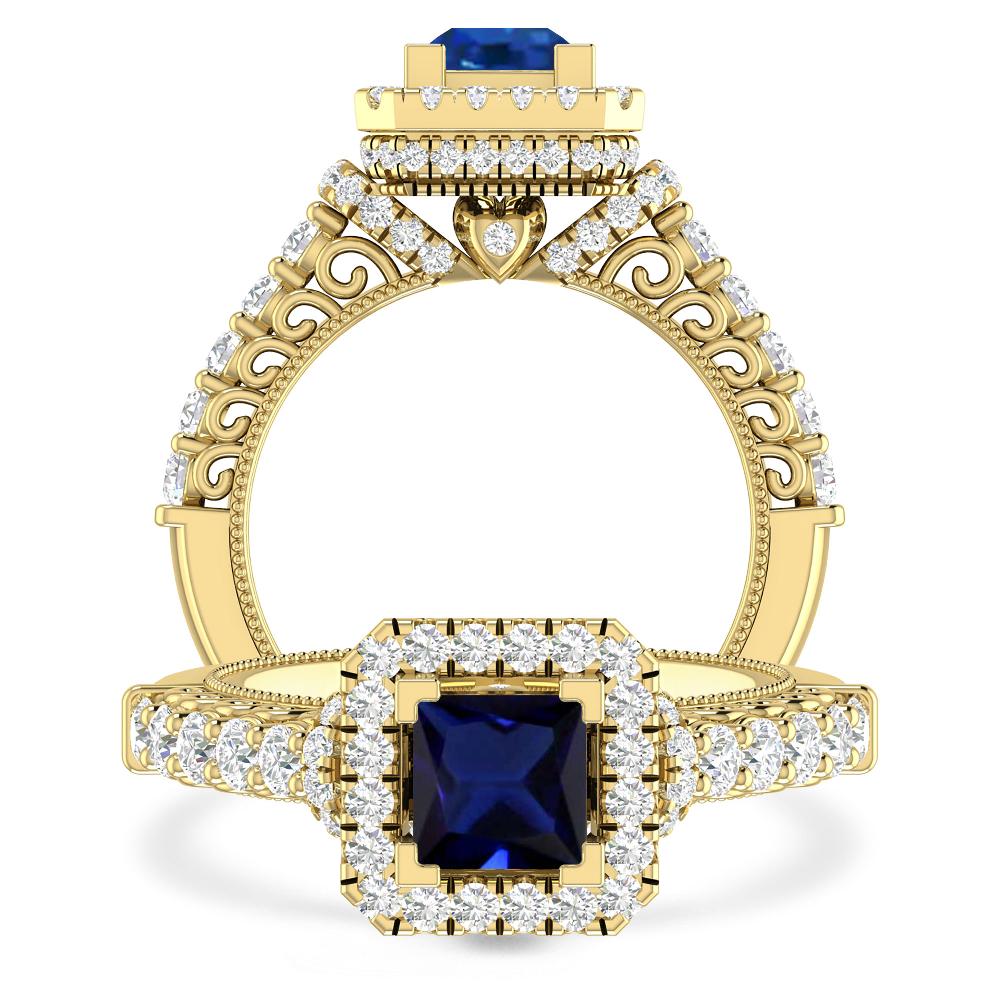 Yellow Gold - Sapphire