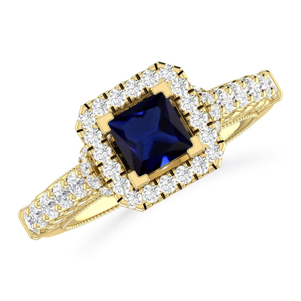 Yellow Gold - Sapphire