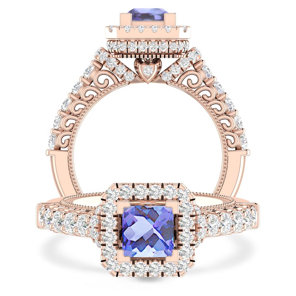 Rose Gold - Tanzanite