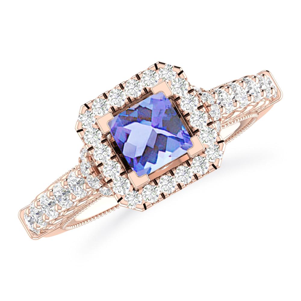 Rose Gold - Tanzanite