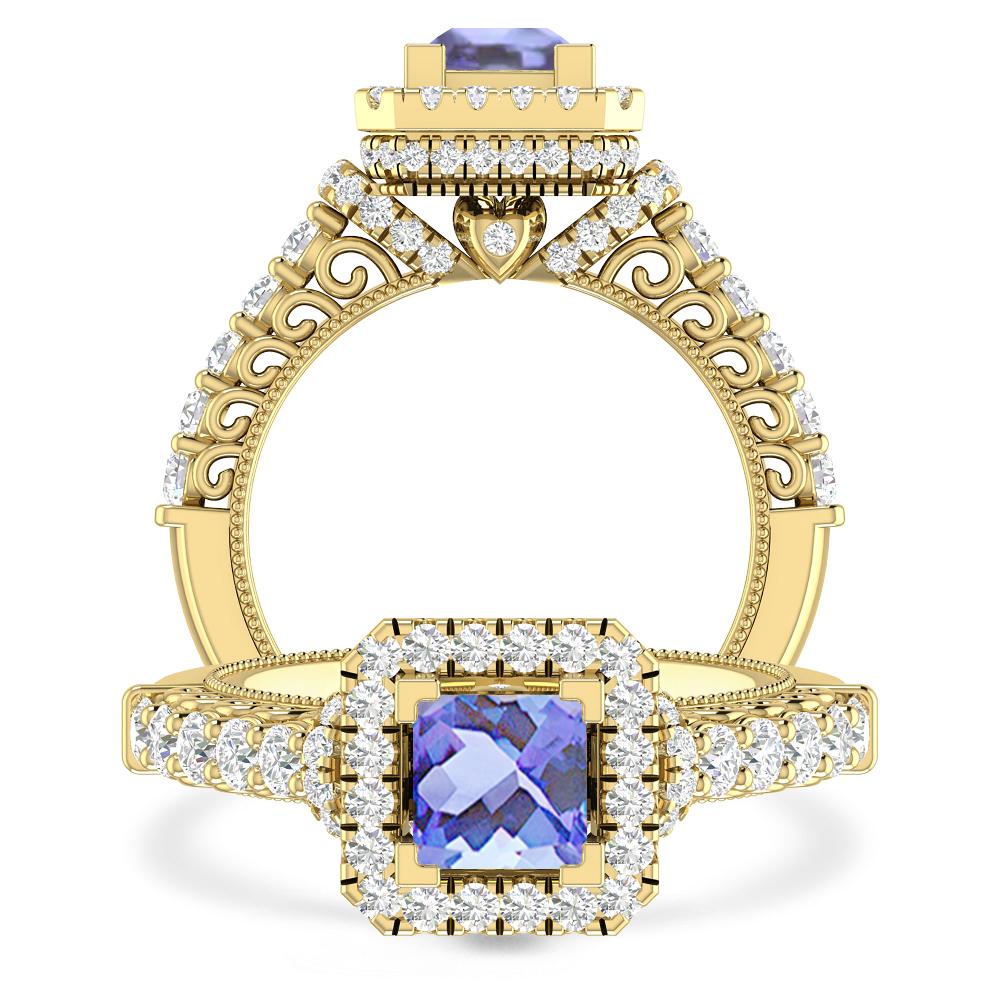 Yellow Gold - Tanzanite