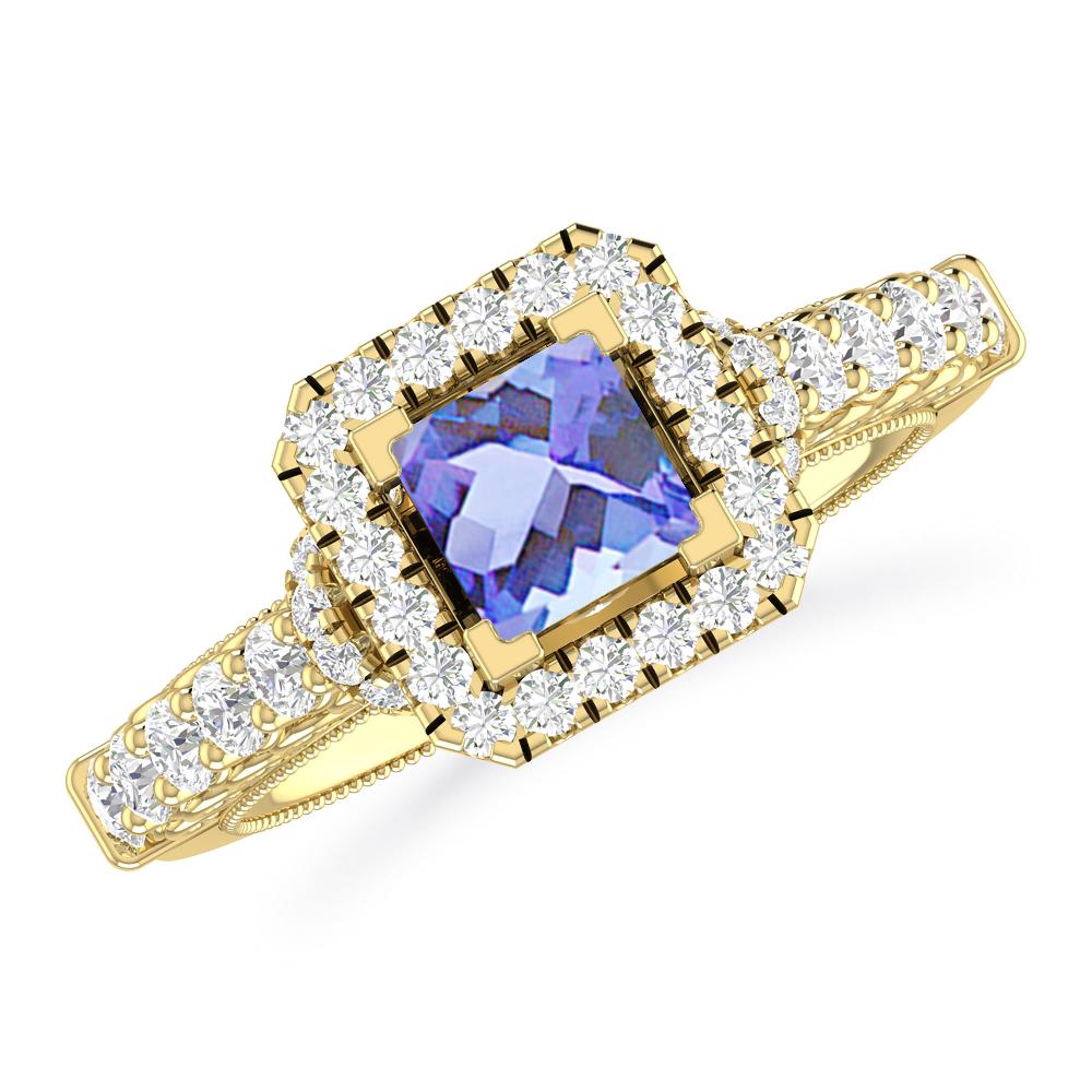 Yellow Gold - Tanzanite