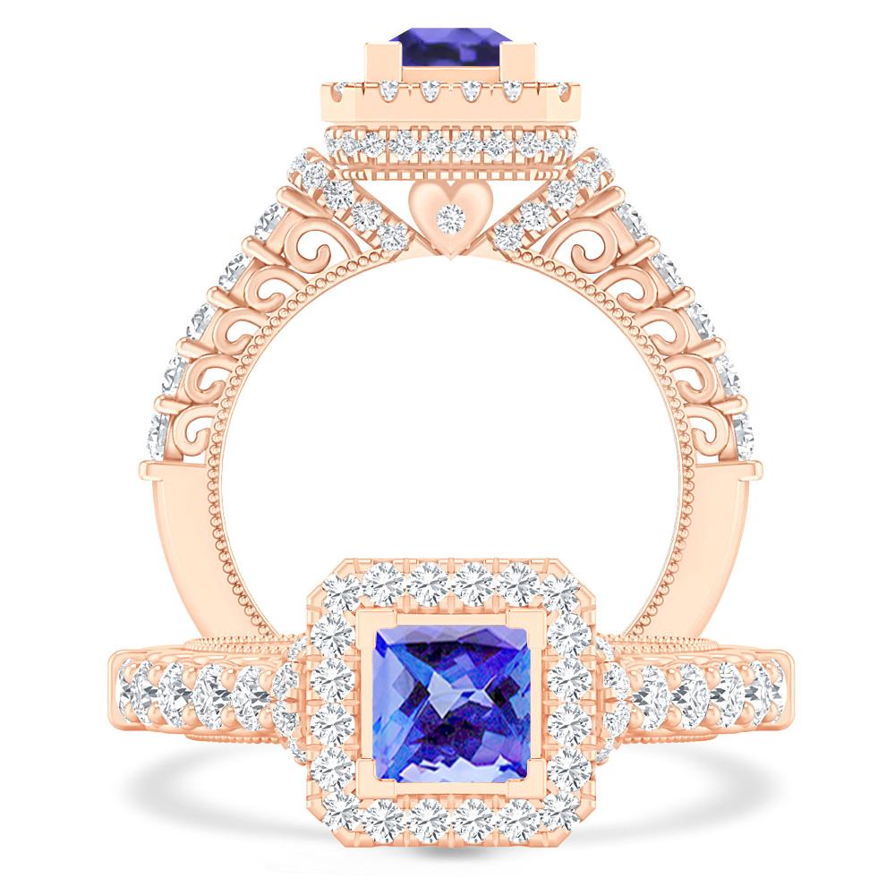 Rose Gold - Tanzanite