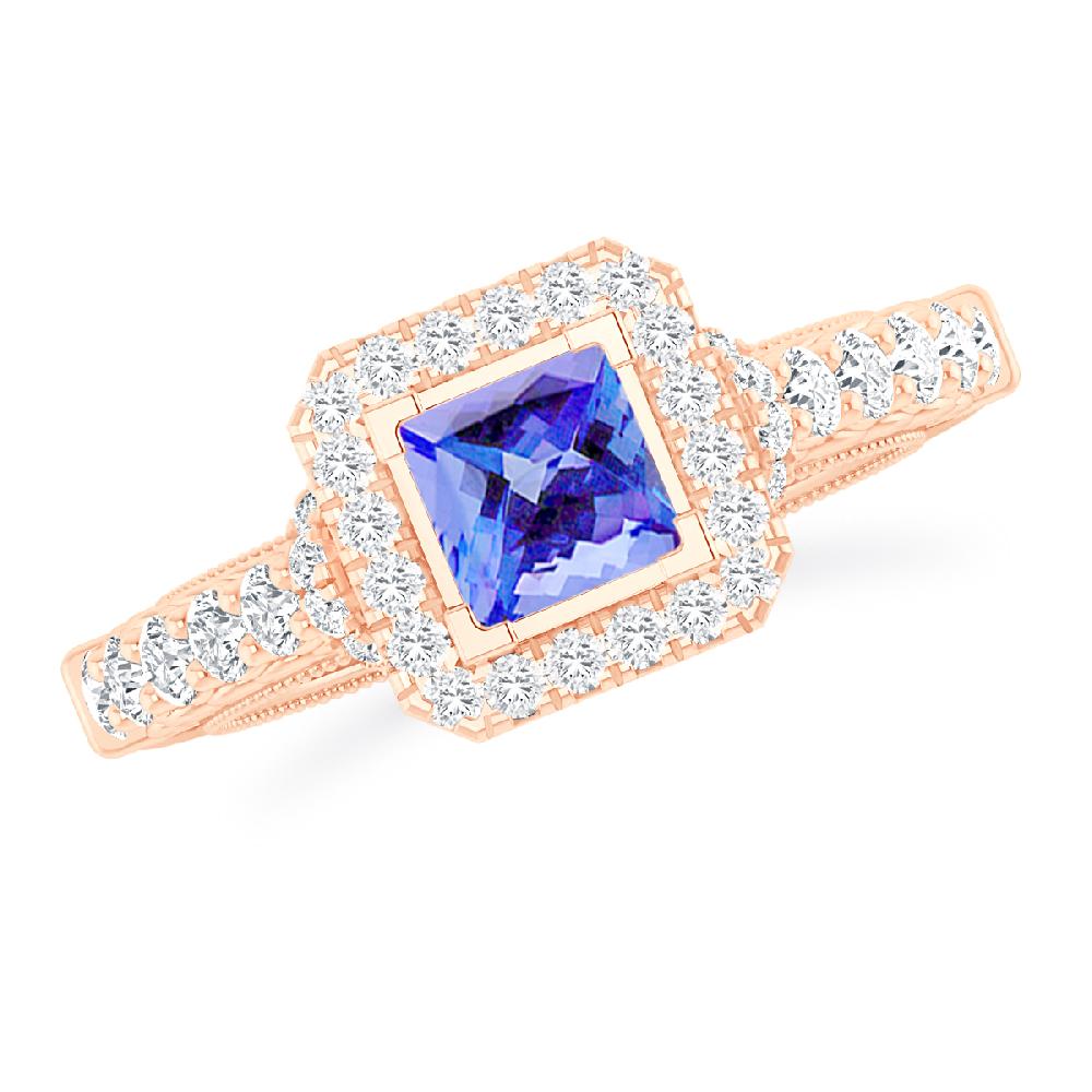 Rose Gold - Tanzanite