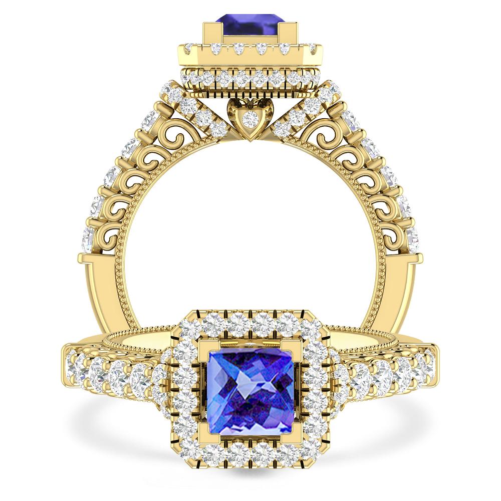 Yellow Gold - Tanzanite