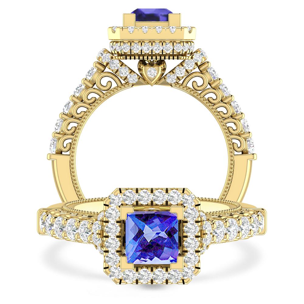 Yellow Gold - Tanzanite