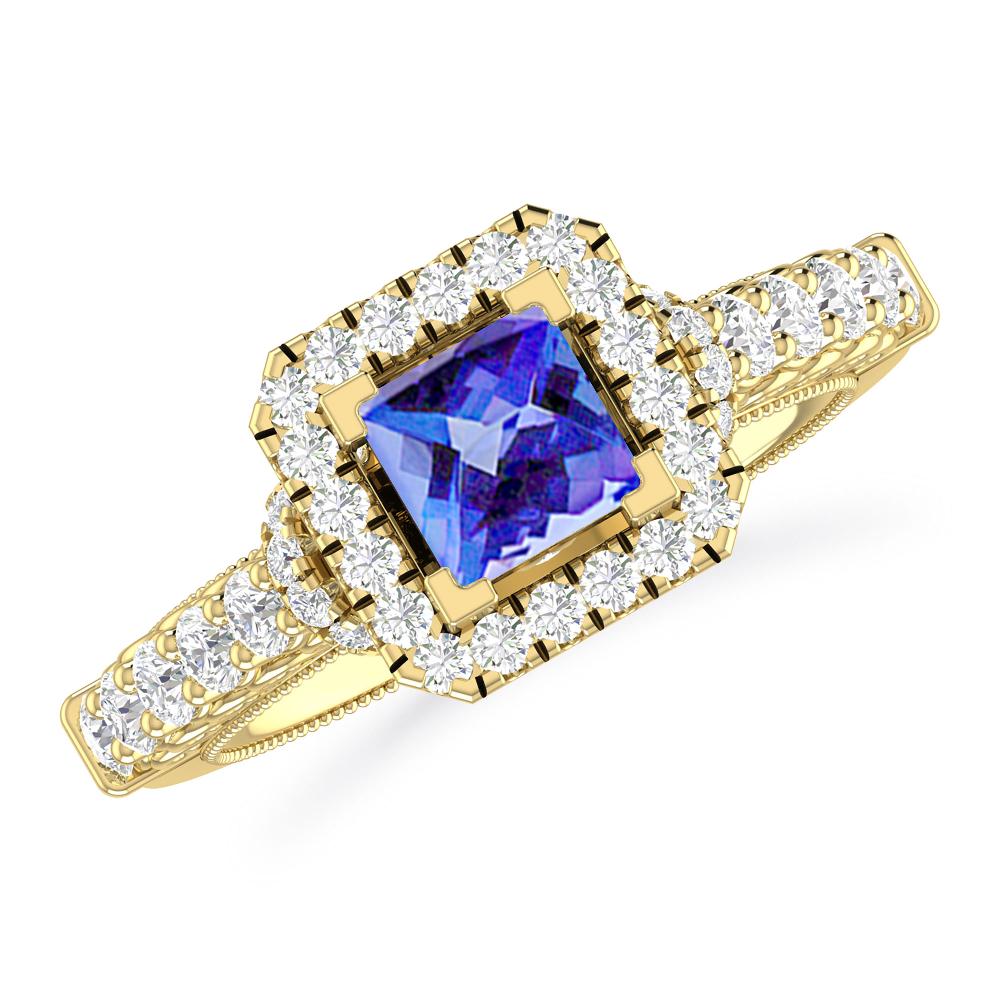 Yellow Gold - Tanzanite