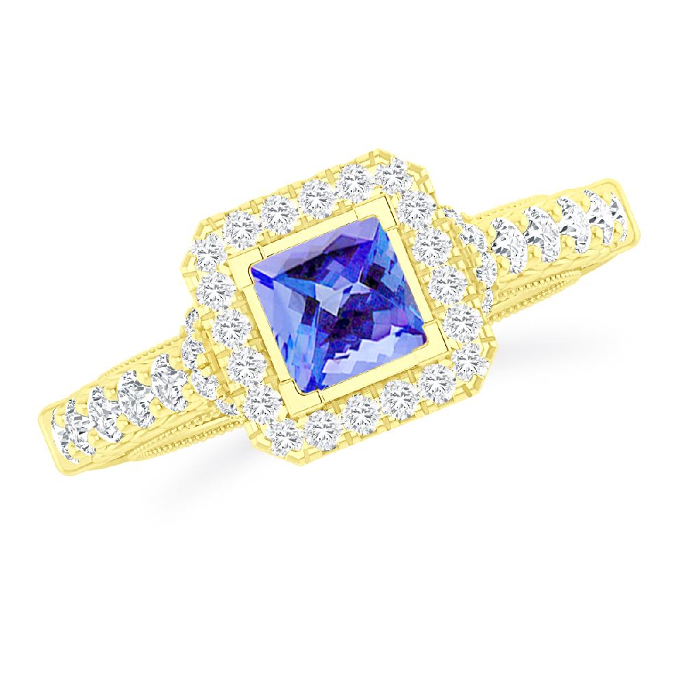Yellow Gold - Tanzanite