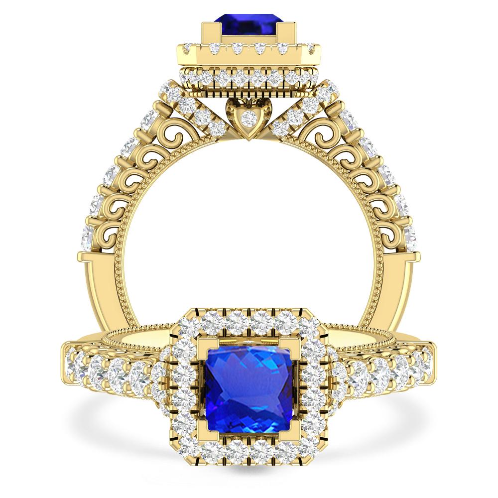 Yellow Gold - Tanzanite