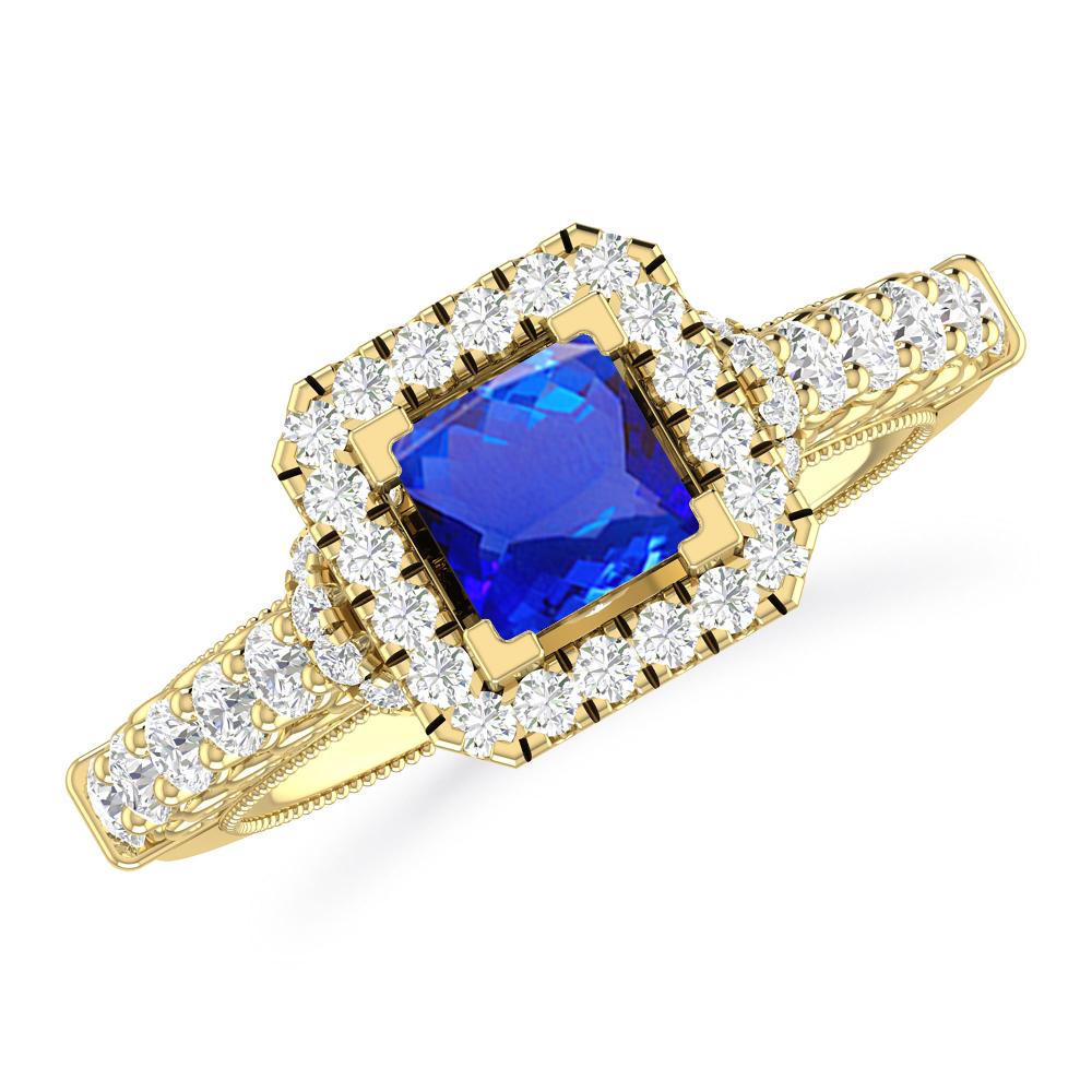 Yellow Gold - Tanzanite