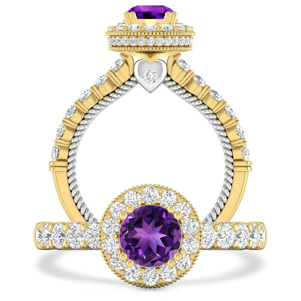 Yellow Gold - Amethyst